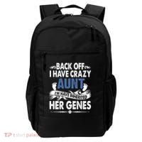 Back Off I Have A Crazy Aunt Niece Retro Aunt Gift Backpack thumb 0