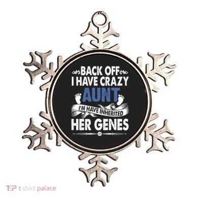 Back Off I Have A Crazy Aunt Niece Retro Aunt Gift Ornament