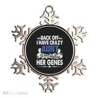 Back Off I Have A Crazy Aunt Niece Retro Aunt Gift Ornament thumb 0
