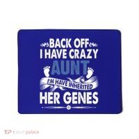 Back Off I Have A Crazy Aunt Niece Retro Aunt Gift Mousepad thumb 0