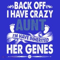 Back Off I Have A Crazy Aunt Niece Retro Aunt Gift Mousepad thumb 1
