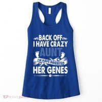 Back Off I Have A Crazy Aunt Niece Retro Aunt Gift Women's Tank Top thumb 0