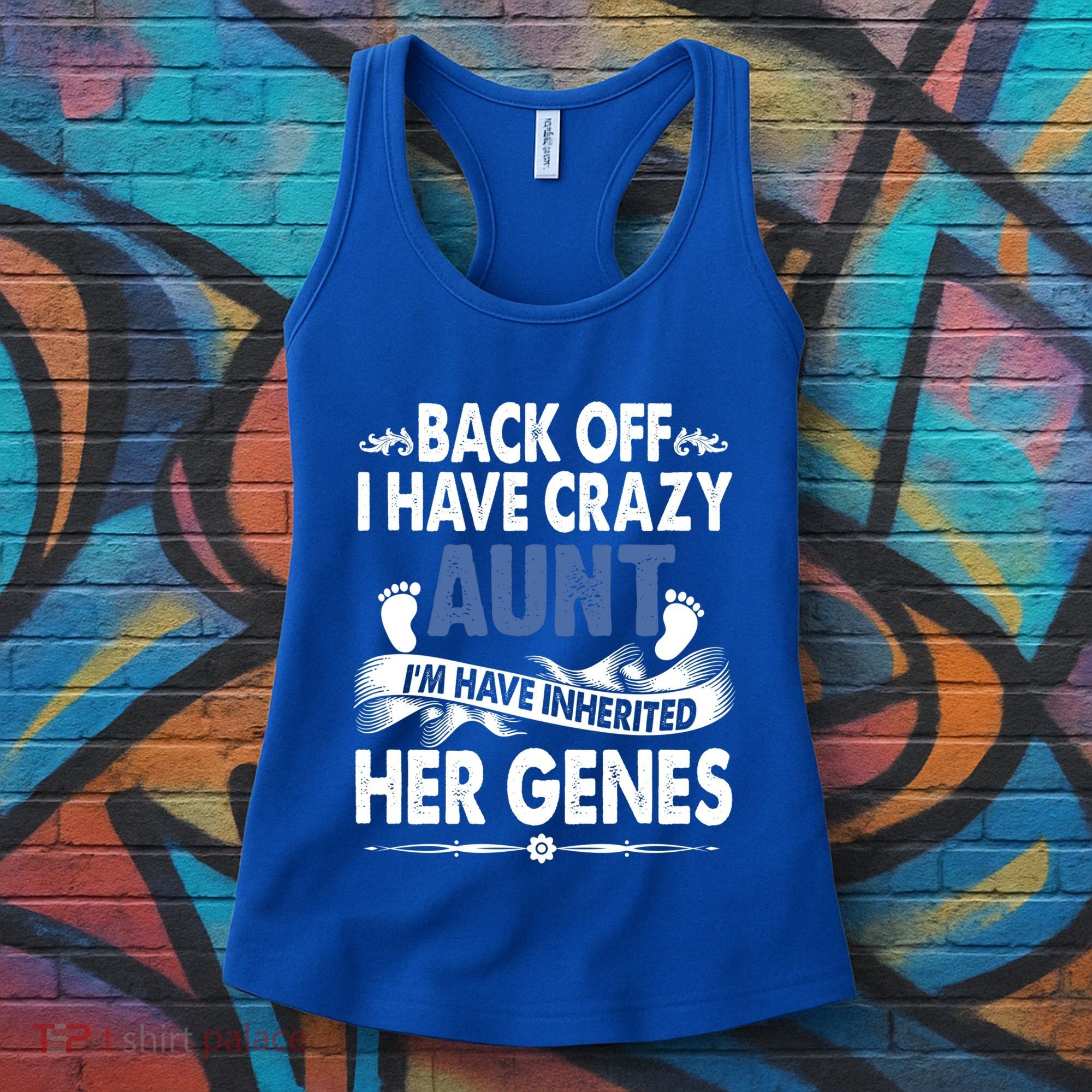 Back Off I Have A Crazy Aunt Niece Retro Aunt Gift Women's Tank Top