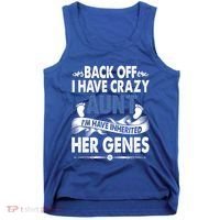 Back Off I Have A Crazy Aunt Niece Retro Aunt Gift Tank Top thumb 0
