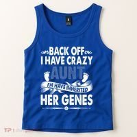 Back Off I Have A Crazy Aunt Niece Retro Aunt Gift Tank Top thumb 2