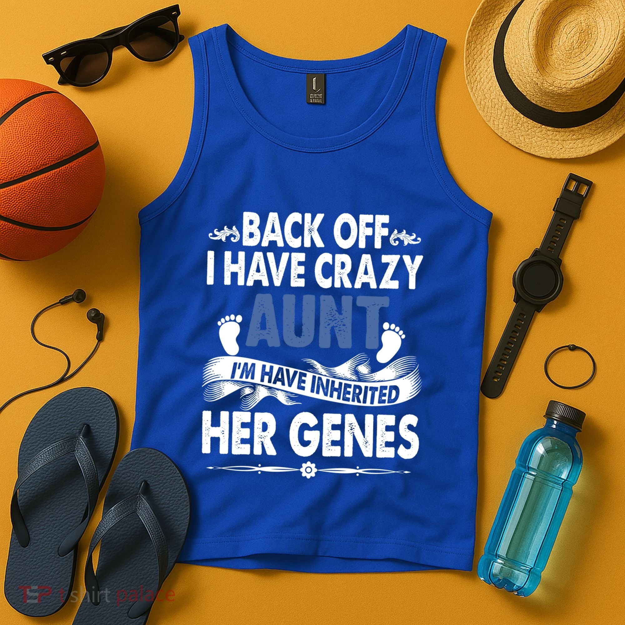 Back Off I Have A Crazy Aunt Niece Retro Aunt Gift Tank Top