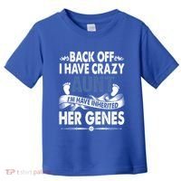 Back Off I Have A Crazy Aunt Niece Retro Aunt Gift Toddler T-Shirt thumb 0