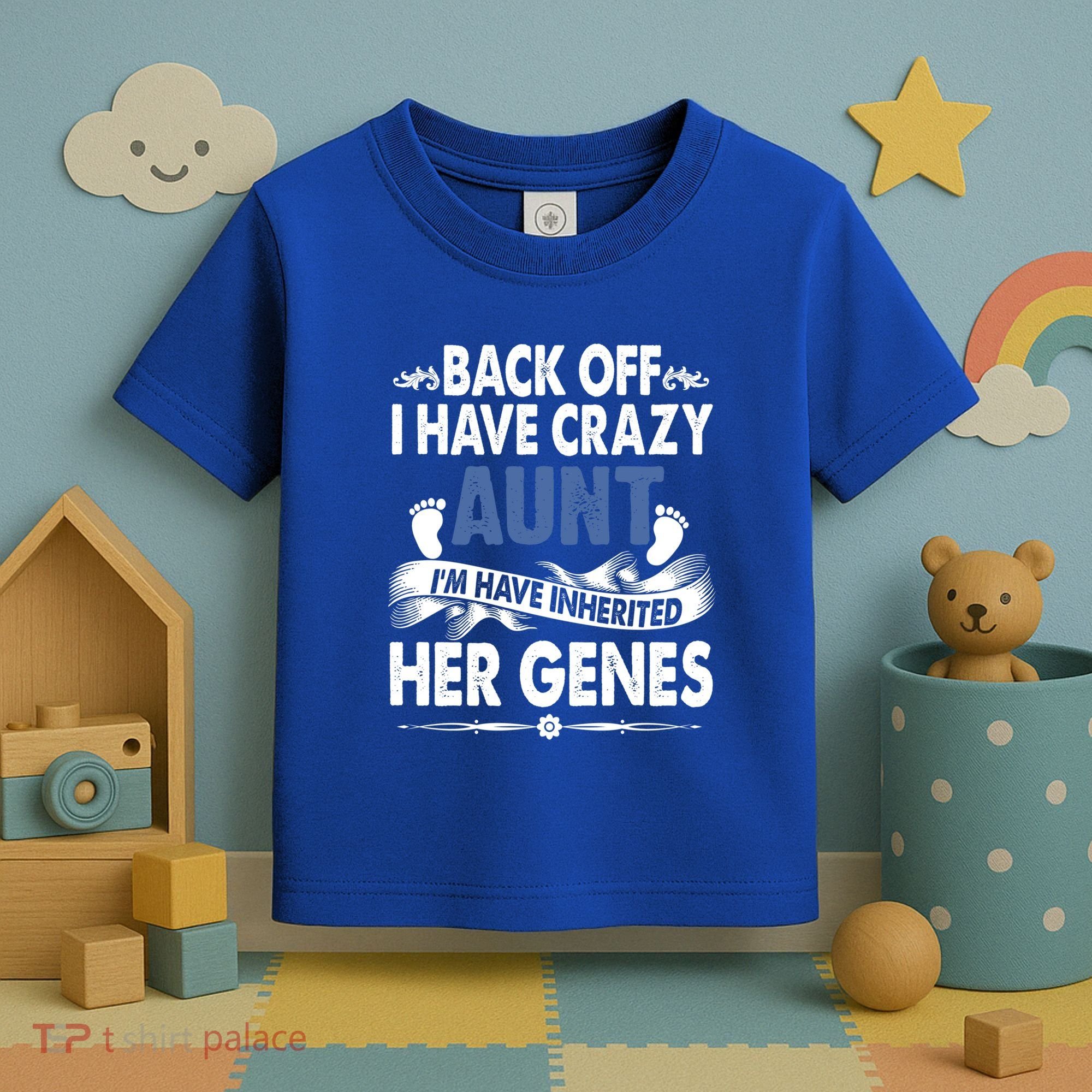Back Off I Have A Crazy Aunt Niece Retro Aunt Gift Toddler T-Shirt