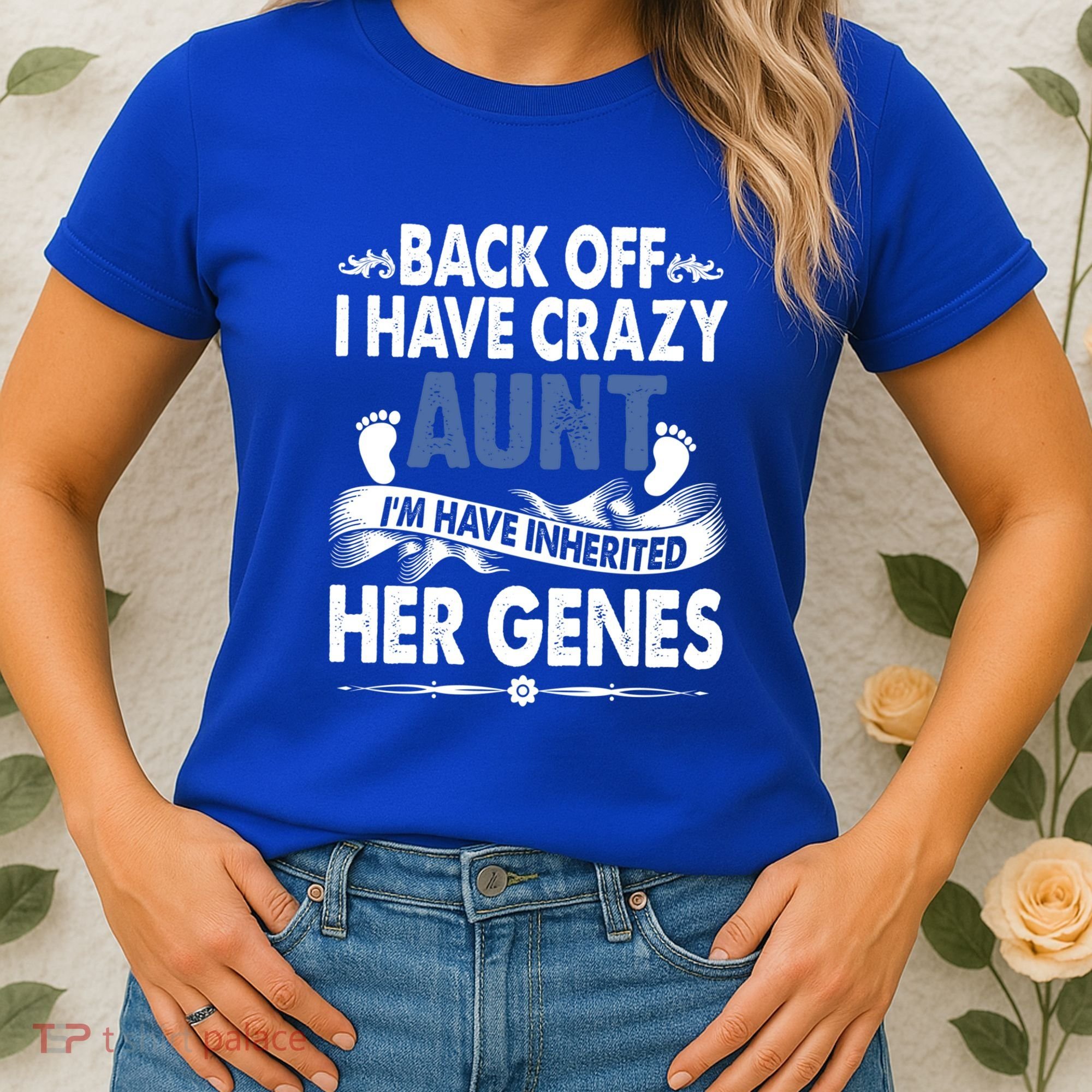 Back Off I Have A Crazy Aunt Niece Retro Aunt Gift Women's T-Shirt