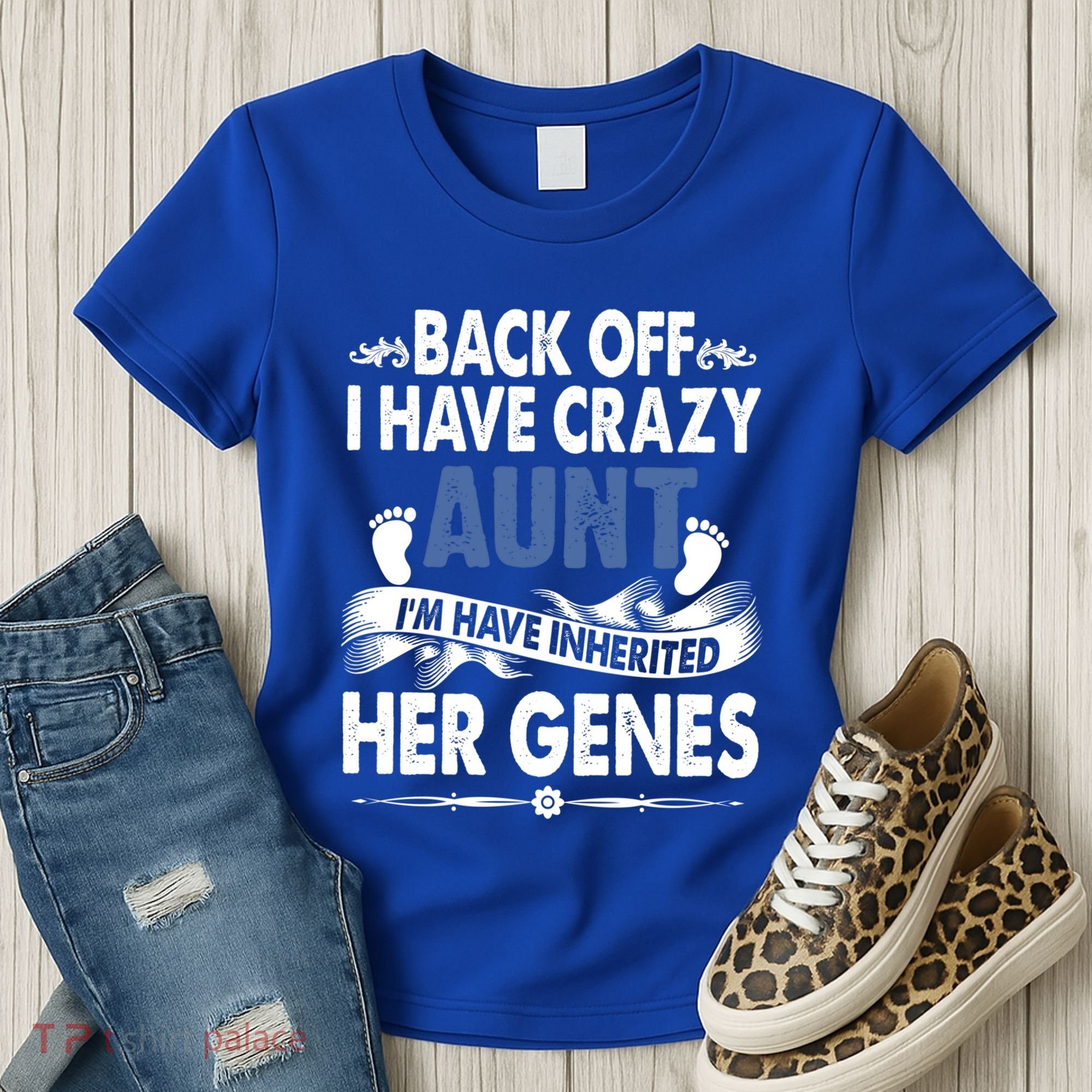 Back Off I Have A Crazy Aunt Niece Retro Aunt Gift Women's T-Shirt