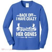Back Off I Have A Crazy Aunt Niece Retro Aunt Gift Kids Long Sleeve Shirt thumb 0