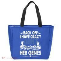 Back Off I Have A Crazy Aunt Niece Retro Aunt Gift Tote Bag thumb 0