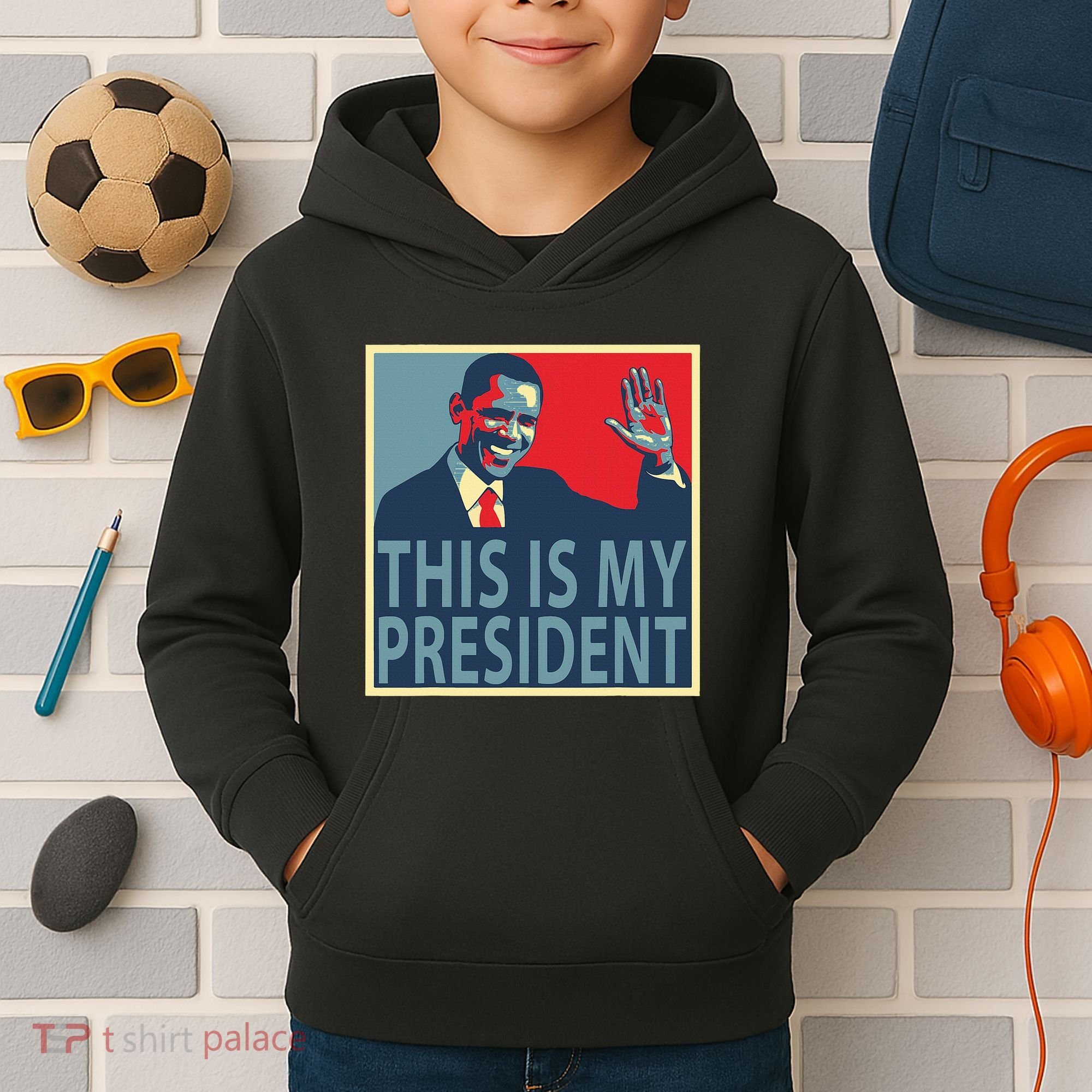 Barack Obama Is My President Kids Hoodie