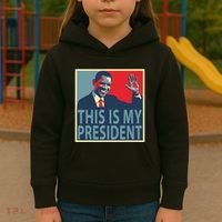 Barack Obama Is My President Kids Hoodie thumb 3