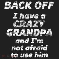 Back Off I Have A Crazy Grandpa & I'm Not Afraid To Use Him Beanie thumb 2