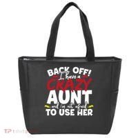 Back Off I Have A Crazy Aunt Nieces Tote Bag thumb 0