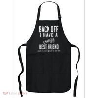 Back Off I Have A Crazy Best Friend Funny Apron thumb 0