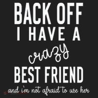 Back Off I Have A Crazy Best Friend Funny Beanie thumb 2