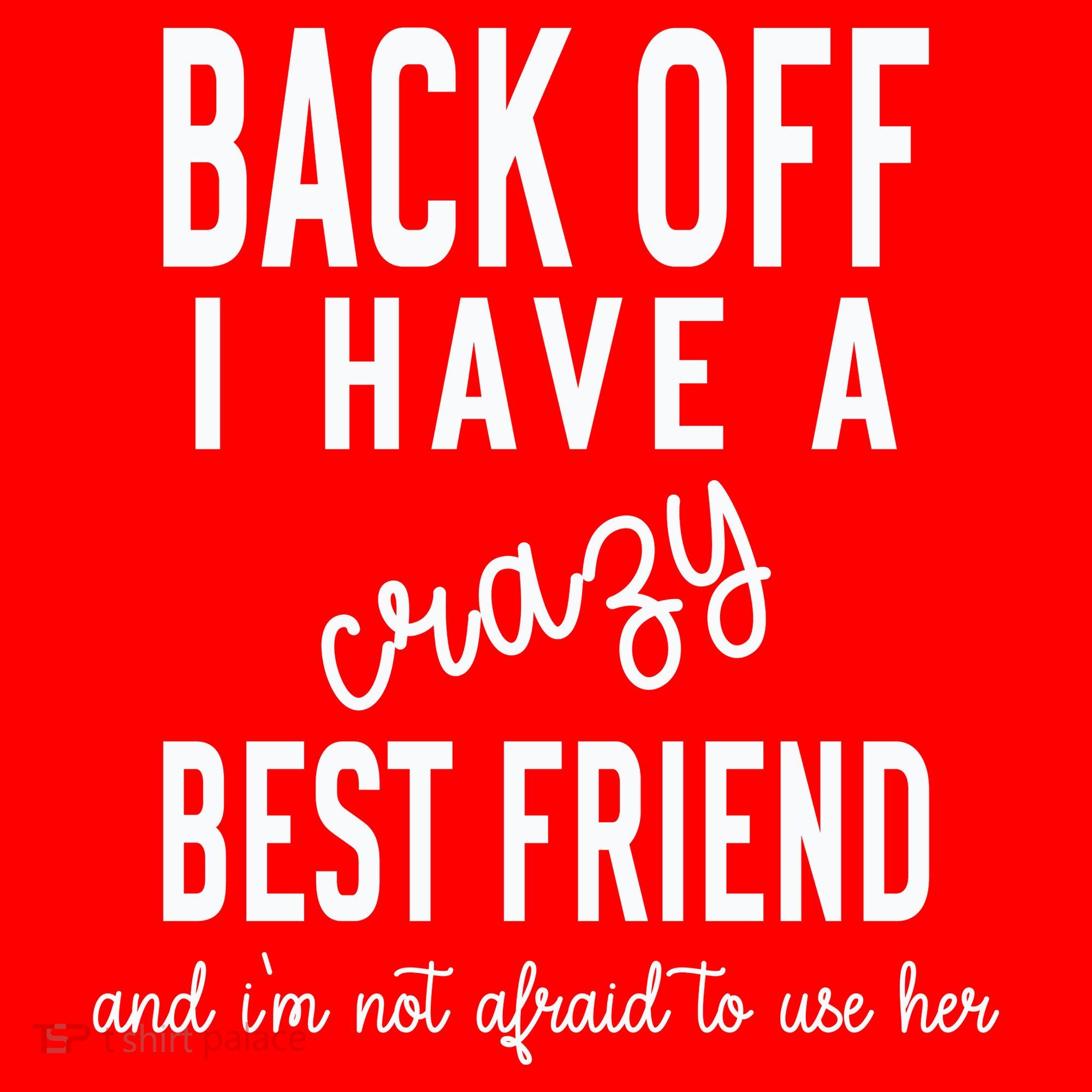 Back Off I Have A Crazy Best Friend Funny Santa Hat