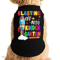 Blasting Off Into Kindergarten Funny Back To School Doggie Tank thumb 0