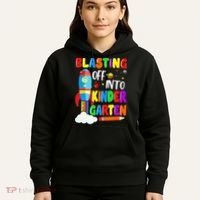 Blasting Off Into Kindergarten Funny Back To School Hoodie thumb 5
