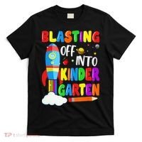 Blasting Off Into Kindergarten Funny Back To School T-Shirt thumb 0