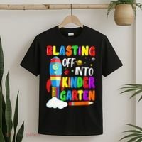 Blasting Off Into Kindergarten Funny Back To School T-Shirt thumb 2