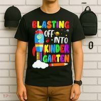Blasting Off Into Kindergarten Funny Back To School T-Shirt thumb 6