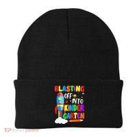 Blasting Off Into Kindergarten Funny Back To School Beanie thumb 0