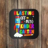 Blasting Off Into Kindergarten Funny Back To School Coaster thumb 0