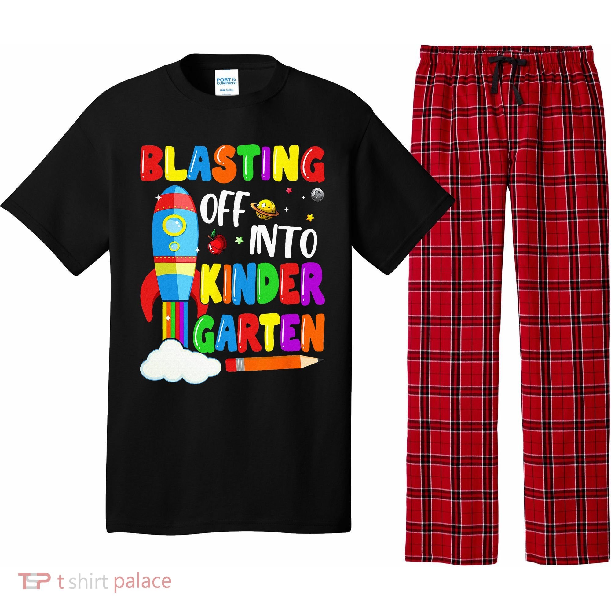 Blasting Off Into Kindergarten Funny Back To School Pajama Set