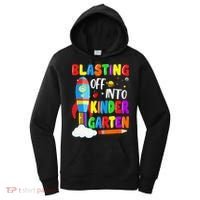 Blasting Off Into Kindergarten Funny Back To School Women's Hoodie thumb 0