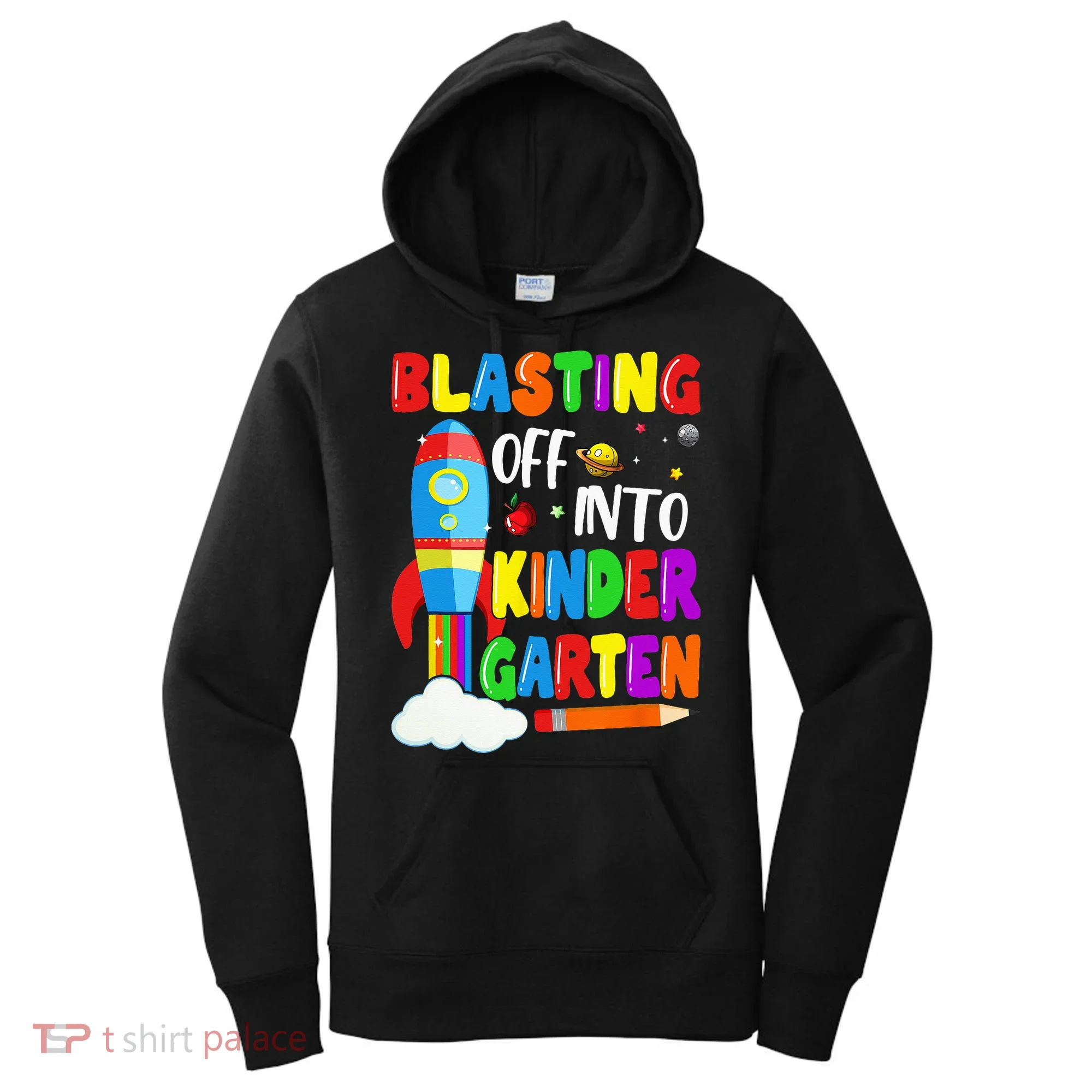Blasting Off Into Kindergarten Funny Back To School Women's Hoodie