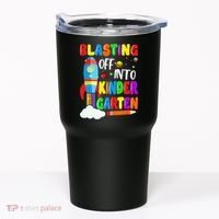 Blasting Off Into Kindergarten Funny Back To School Tumbler thumb 0