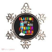 Blasting Off Into Kindergarten Funny Back To School Ornament thumb 0