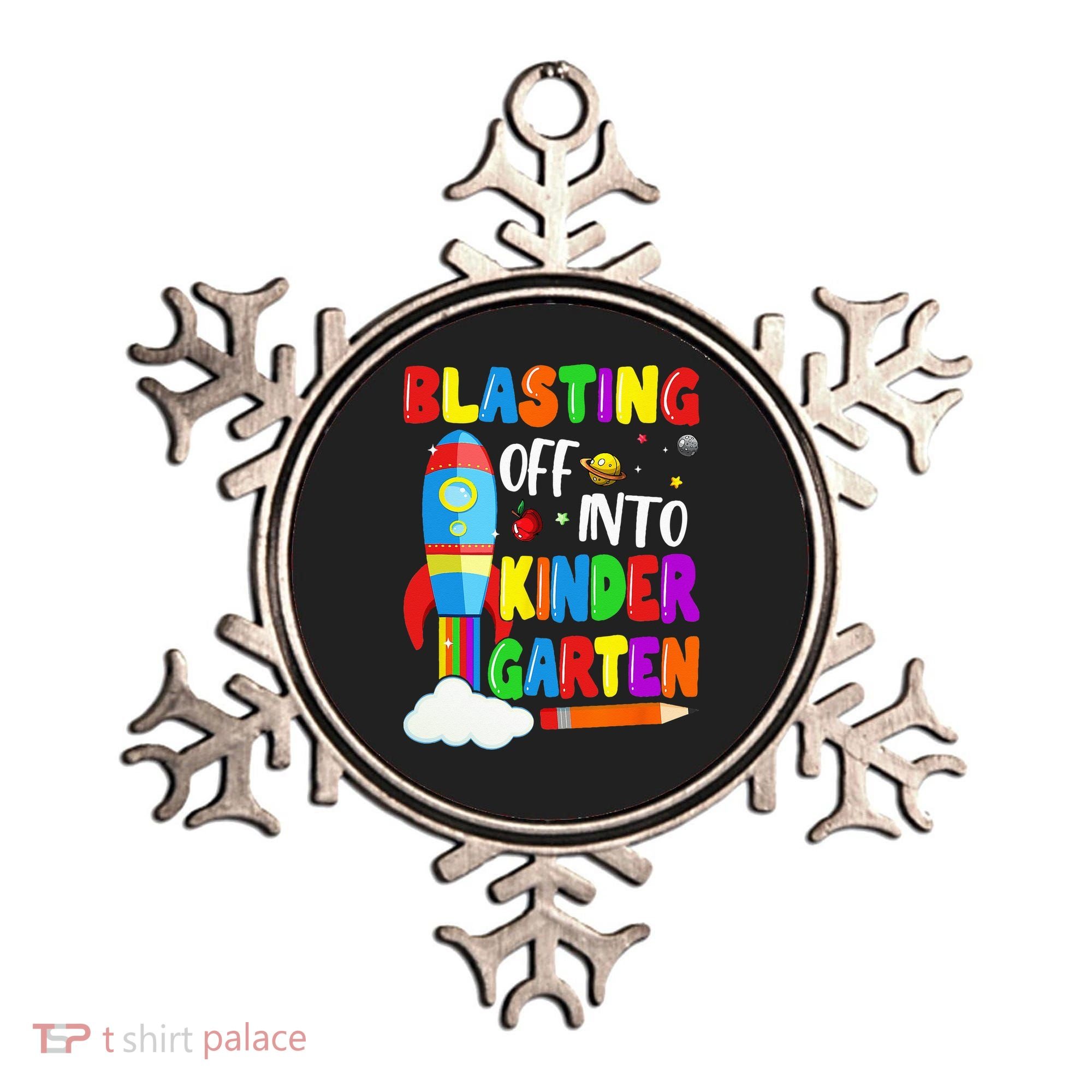 Blasting Off Into Kindergarten Funny Back To School Ornament