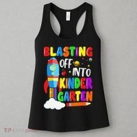 Blasting Off Into Kindergarten Funny Back To School Women's Tank Top thumb 3