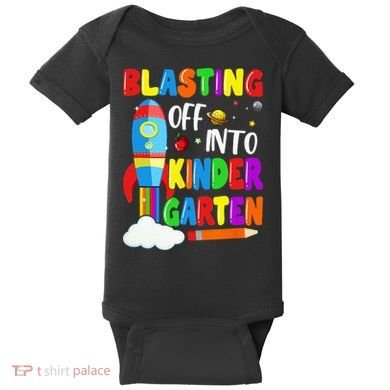 Blasting Off Into Kindergarten Funny Back To School Baby Bodysuit