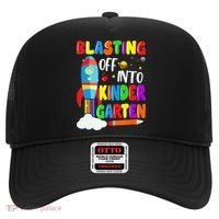 Blasting Off Into Kindergarten Funny Back To School Hat thumb 0