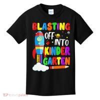 Blasting Off Into Kindergarten Funny Back To School Kids T-Shirt thumb 0