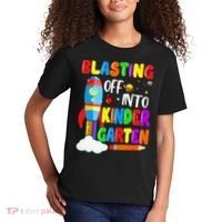 Blasting Off Into Kindergarten Funny Back To School Kids T-Shirt thumb 2