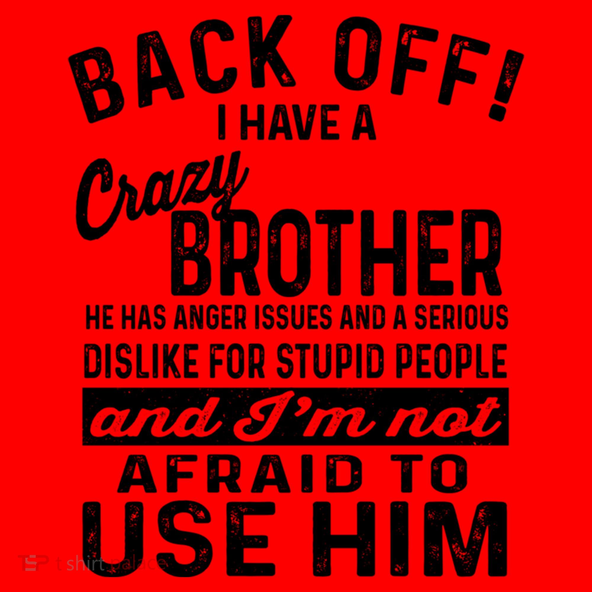Back Off I Have A Crazy Brother And Im Not Afraid To Use Him Funny Gift Santa Hat
