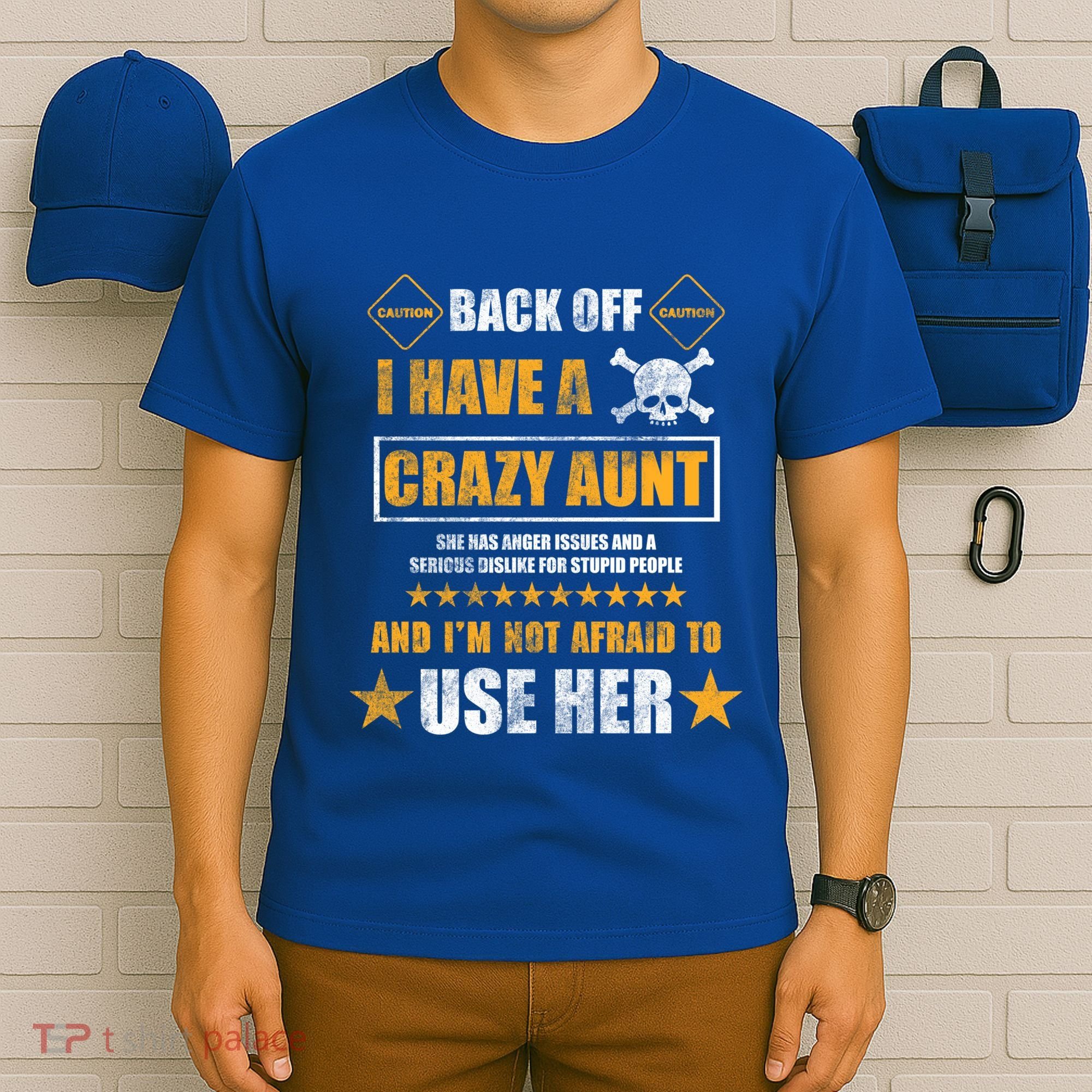 Back Off I Have A Crazy Aunt Niece Nephew Vintage Gift T-Shirt