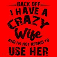 Back Off I Have A Crazy Wife Gift Santa Hat thumb 1