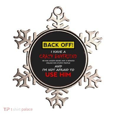 Back Off I Have A Crazy Friend Gift Friend Ornament