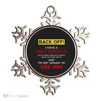 Back Off I Have A Crazy Friend Gift Friend Ornament thumb 0