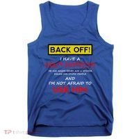 Back Off I Have A Crazy Friend Gift Friend Tank Top thumb 0