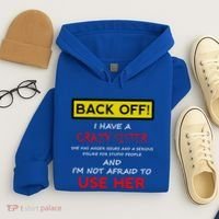 Back Off I Have A Crazy Sister Gift Brother Gift Hoodie thumb 4