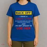 Back Off I Have A Crazy Sister Gift Brother Gift T-Shirt thumb 4