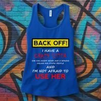 Back Off I Have A Crazy Sister Gift Brother Gift Women's Tank Top thumb 3